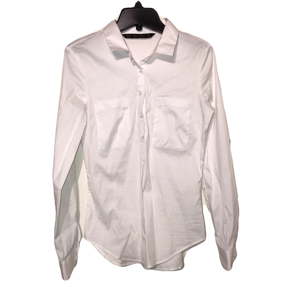 Zara classic dress shirt white cotton